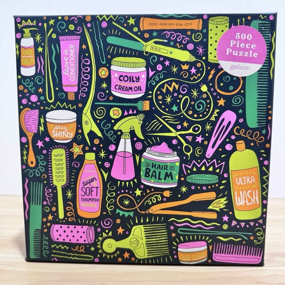 Andrea Pippins I Love My Hair Tools 500 Piece Puzzle Galison OB SEALED Pieces